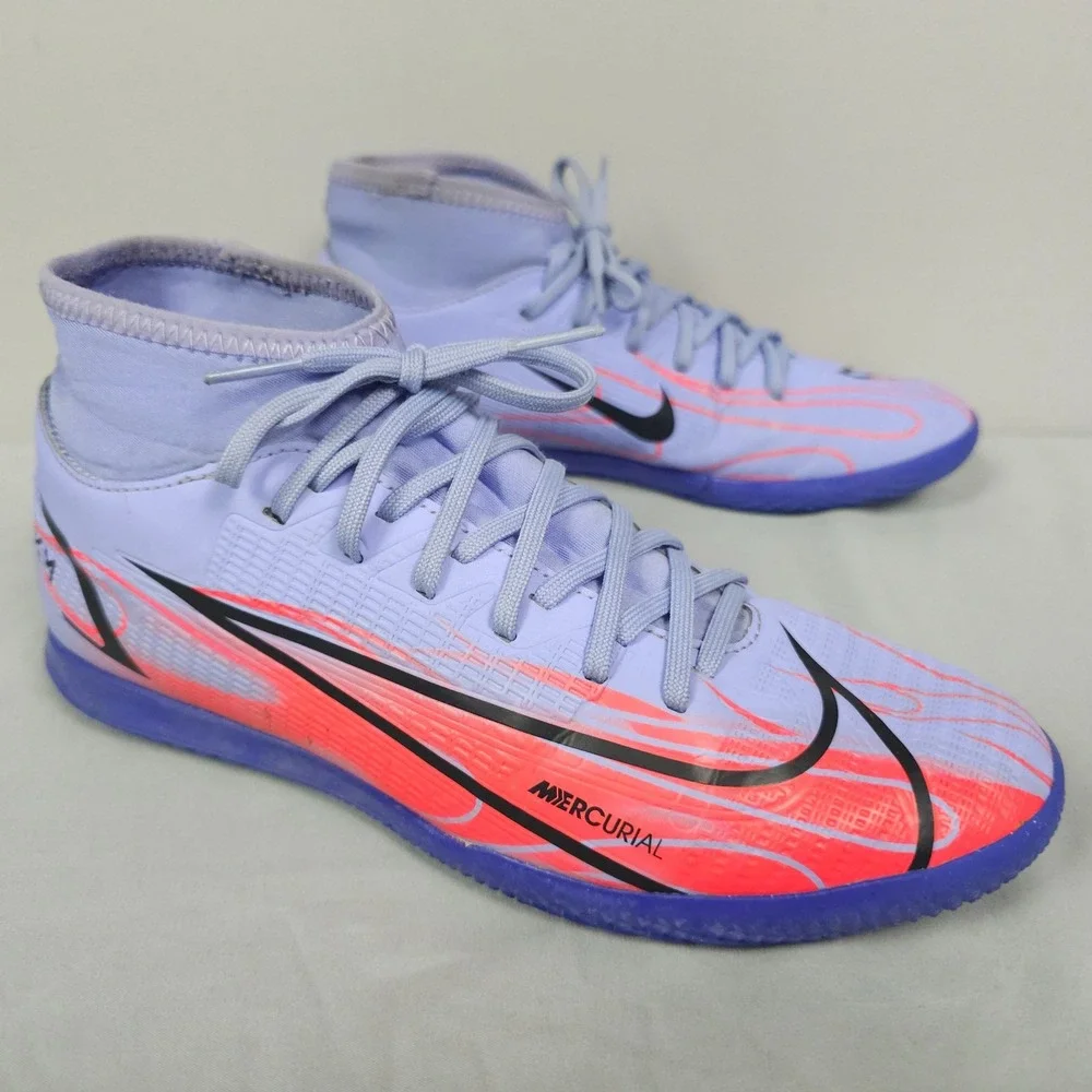 Nike Mbappe Mecurial Superfly 8 Academy Indoor Soccer Shoes Men 7.5 Purple Flame